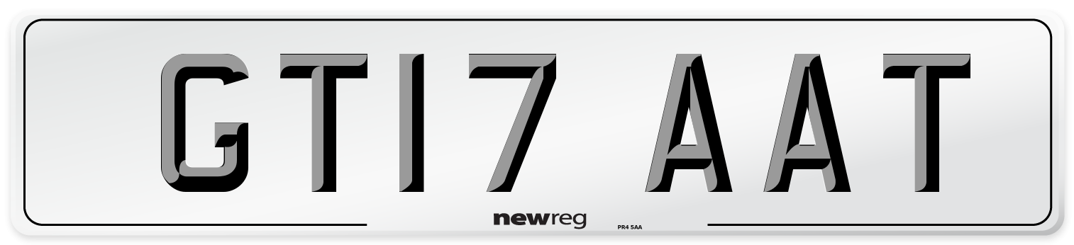 GT17 AAT Number Plate from New Reg